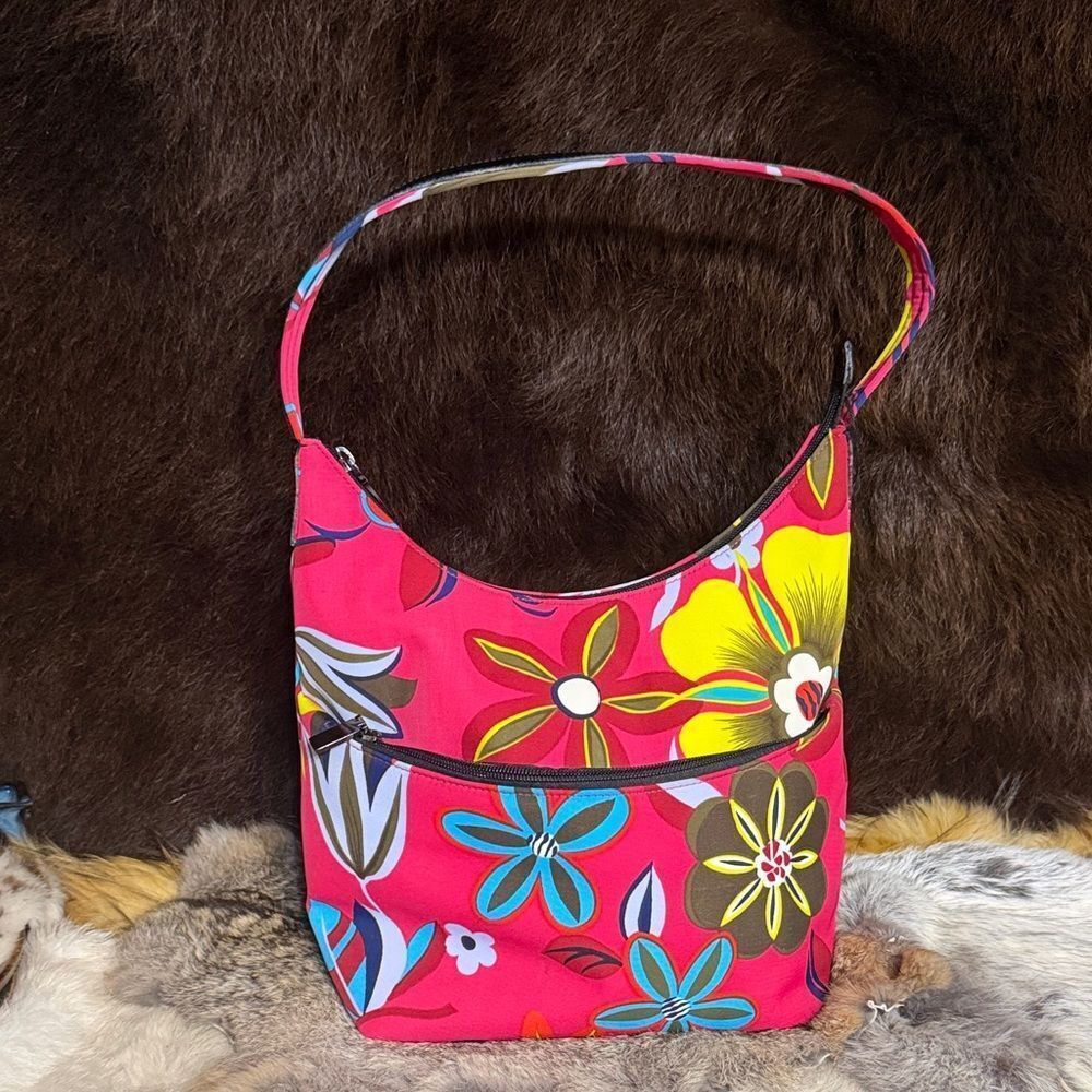 Bob Mackie Vibrant Floral Shoulder Bag (5450)